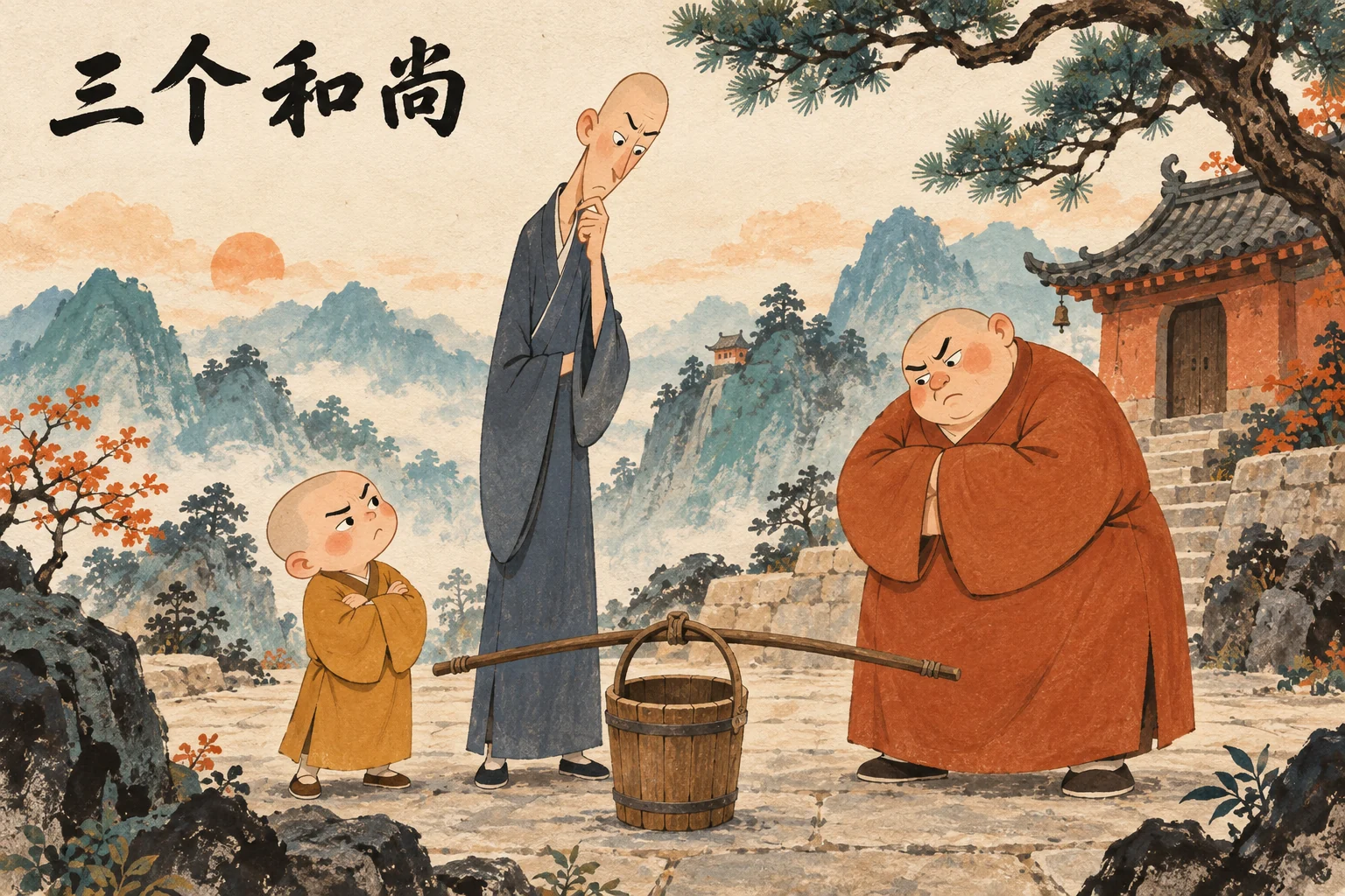 三个和尚叙事封面